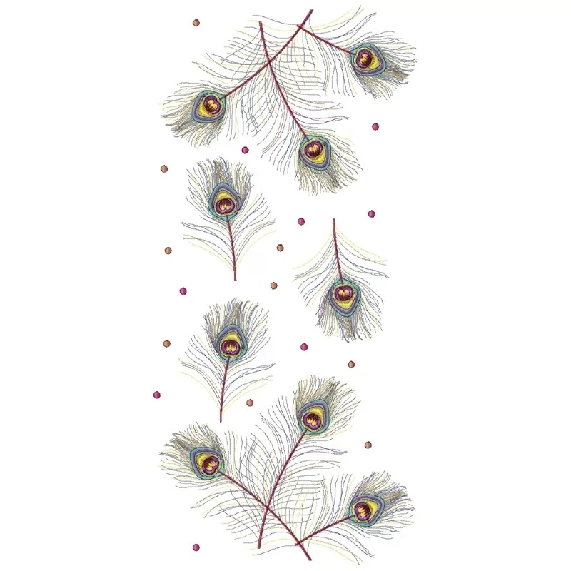 Peacock Daman Dupatta Embroidery Design