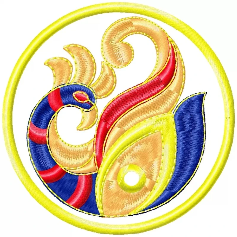 Peacock Patch Embroidery Design