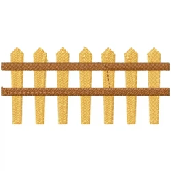 Picket Fence Machine Embroidery Design