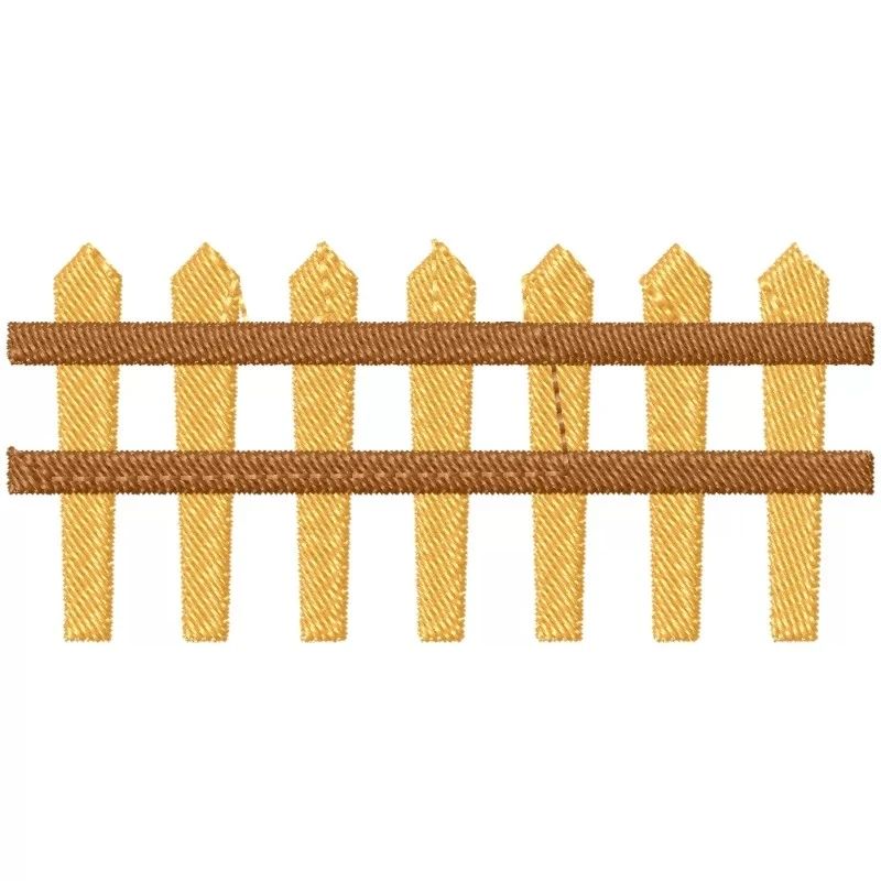 Picket Fence Machine Embroidery Design