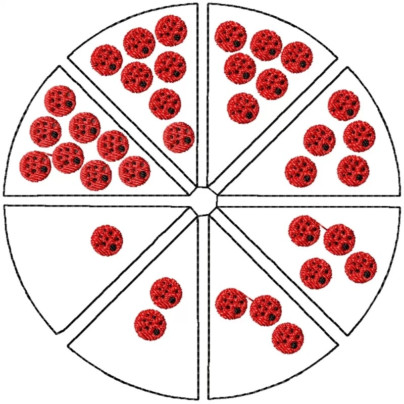 Pizza Embroidery Design