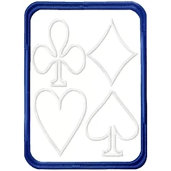 Playing Cards Symbols Outline Embroidery Design Patch