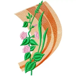 Poster Pattern Floral Machine Embroidery