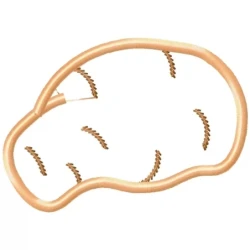 Potato Outline Machine Embroidery Design