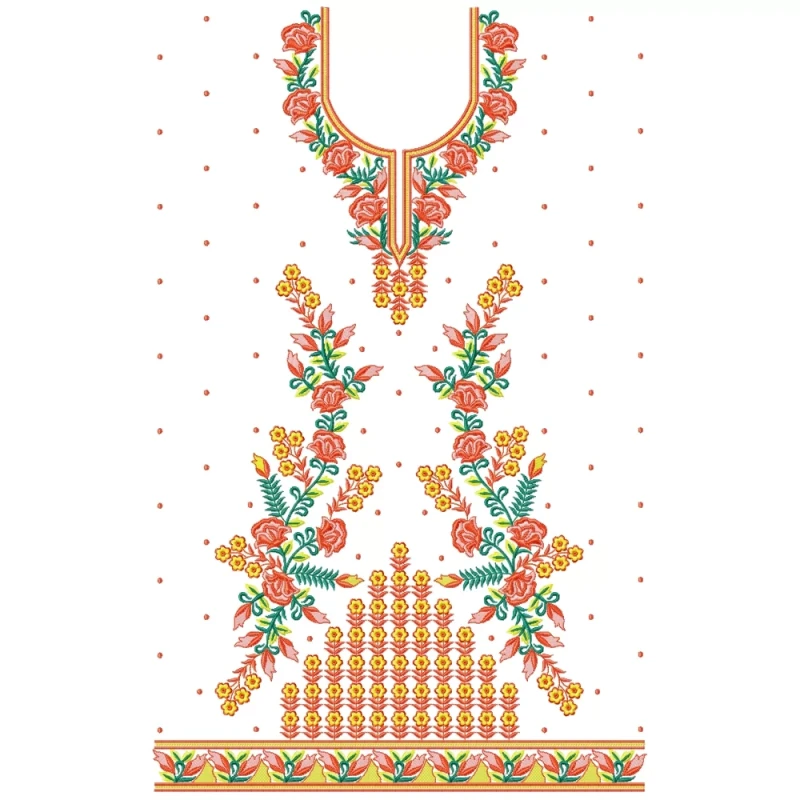 Heavy & Latest Full Dress Machine Embroidery 2023