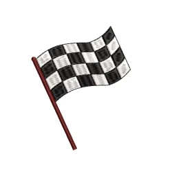 Racing Flag Embroidery Design