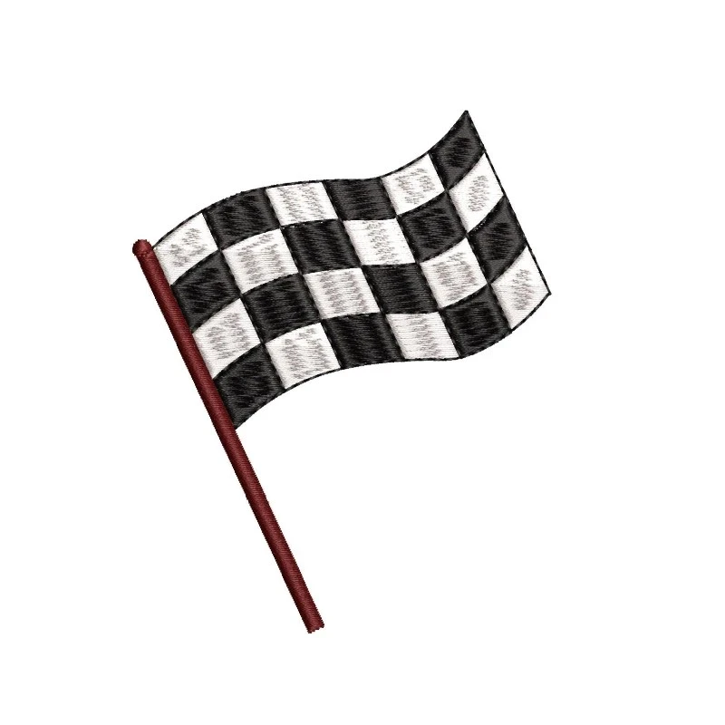 Racing Flag Embroidery Design