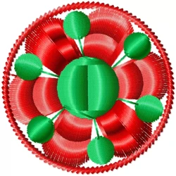 Small 2x2 Circle Flora Embroidery Pattern