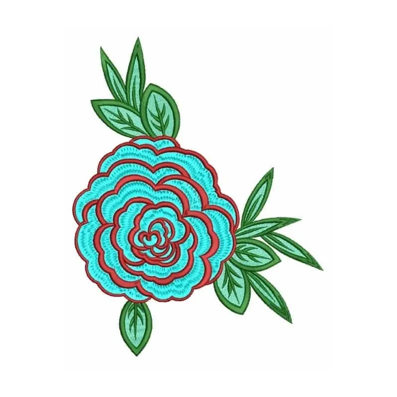 Large Rose Embroidery Design