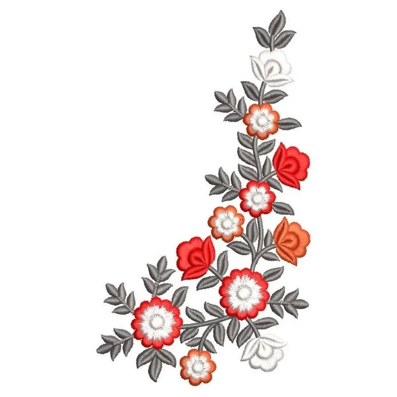 Floral Table Corner Embroidery Design