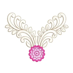 Indian Floral Design For Neck