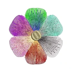 Multi Color Blended Shristi Flower Freebie Design