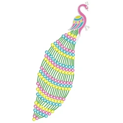 Indian Colorful Peacock Embroidery Design