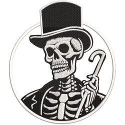 Halloween Happy Skeleton Embroidery Design