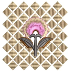 Floral Square Embroidery Freebie Design