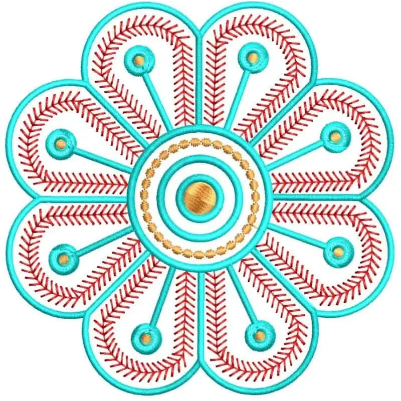 Free Motif Filled Embroidery Design