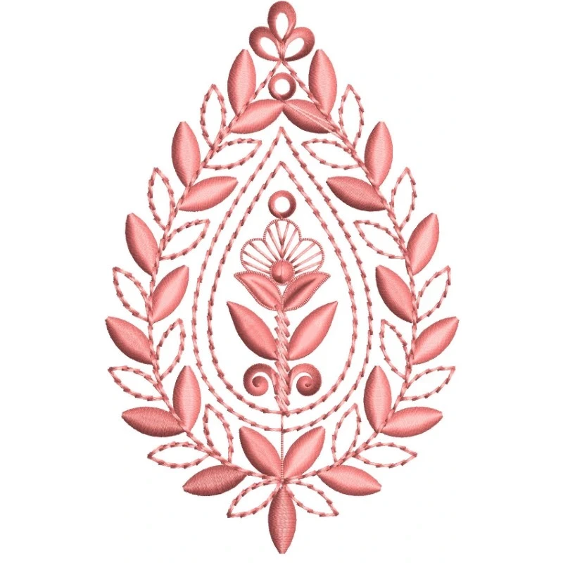 Single Color Butta Embroidery Design