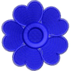 Heart Shaped Beautiful Floral Embroidery Design