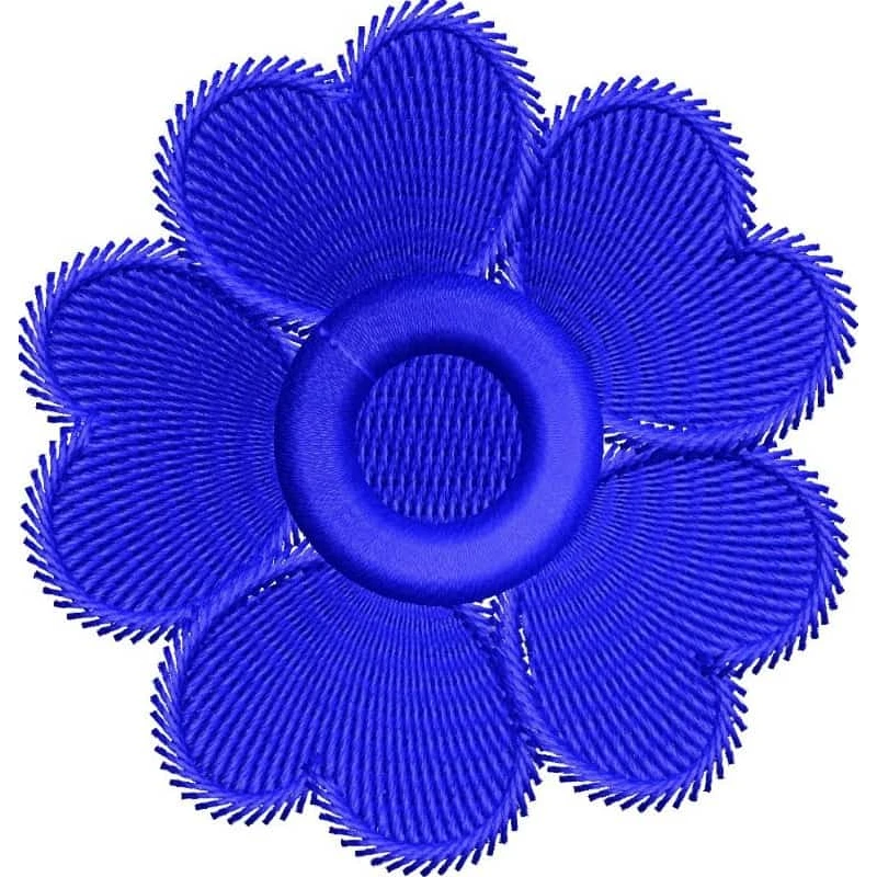 Heart Shaped Beautiful Floral Embroidery Design