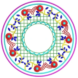 Free Circle Floral Frame Design