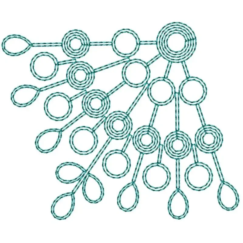 Corner Outline Embroidery Design