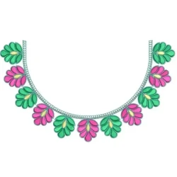 Floral Small Neckline Embroidery Design