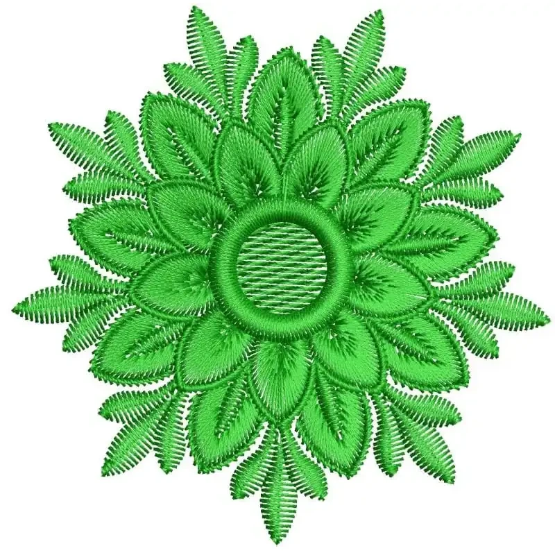 Indian Floral One Color Embroidery Design