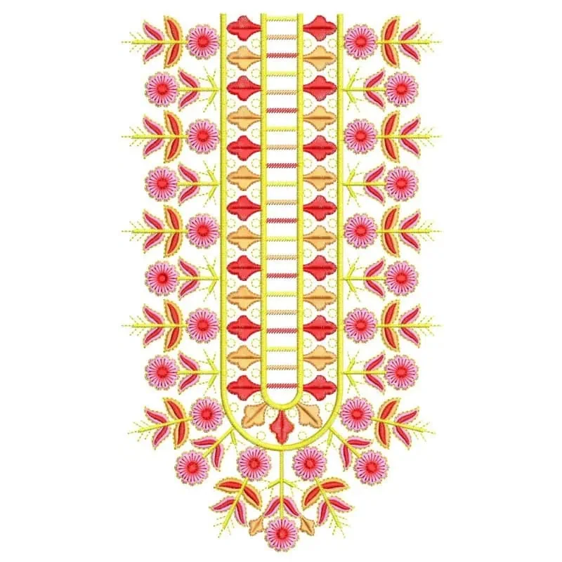 Floral Indian Neckline Freebie Design