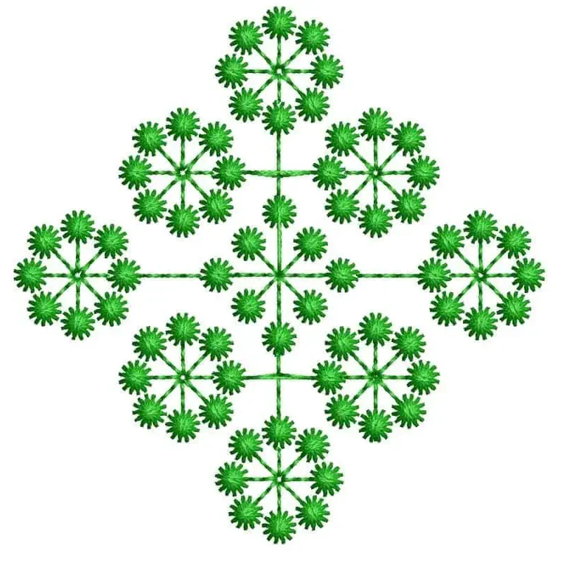 Motif Filled Machine Embroidery Design