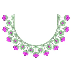Flowers Outline Neckline...