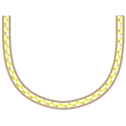 Motif Filled Neckline U...