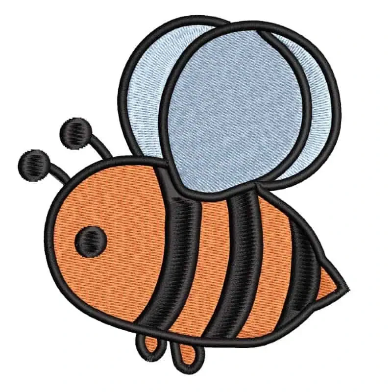 Kids Honey Bee Embroidery Design