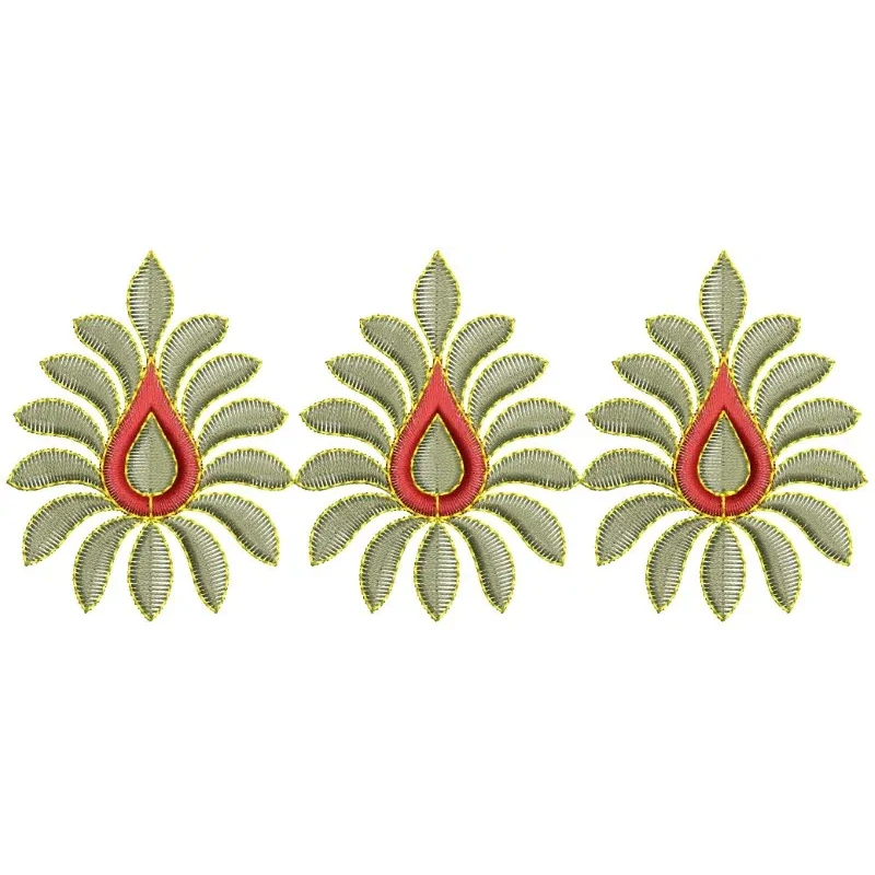 Small Floral Continous Embroidery Design Pattern