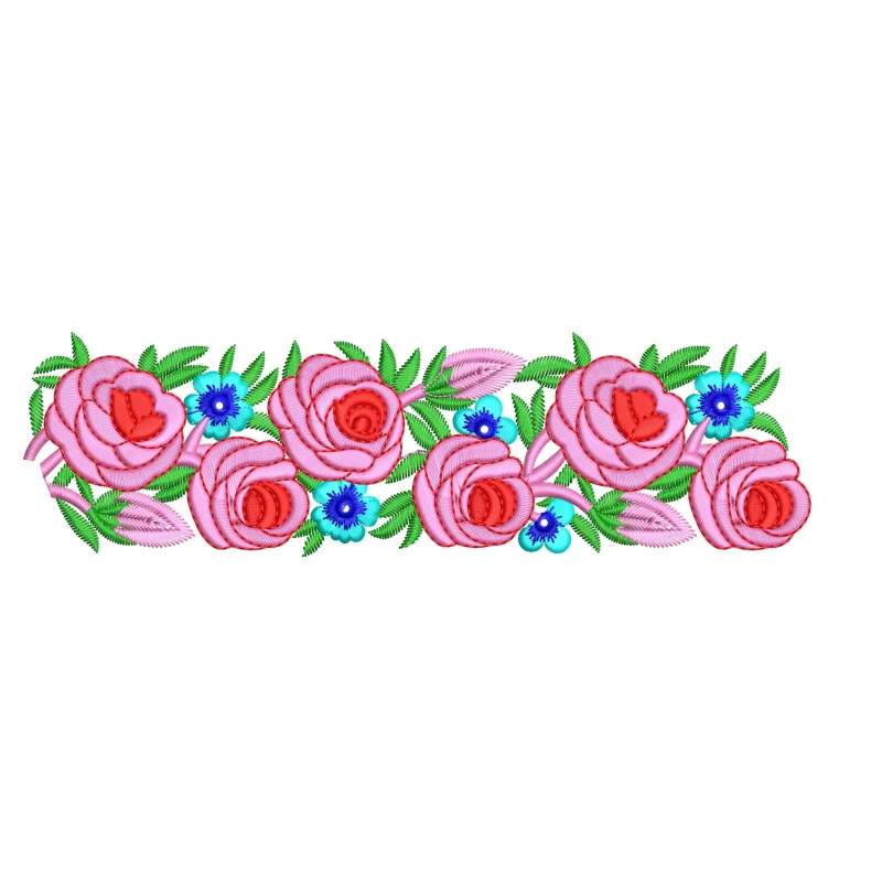 Floral Embroidery Border Freebie