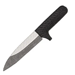 Knife Embroidery Design