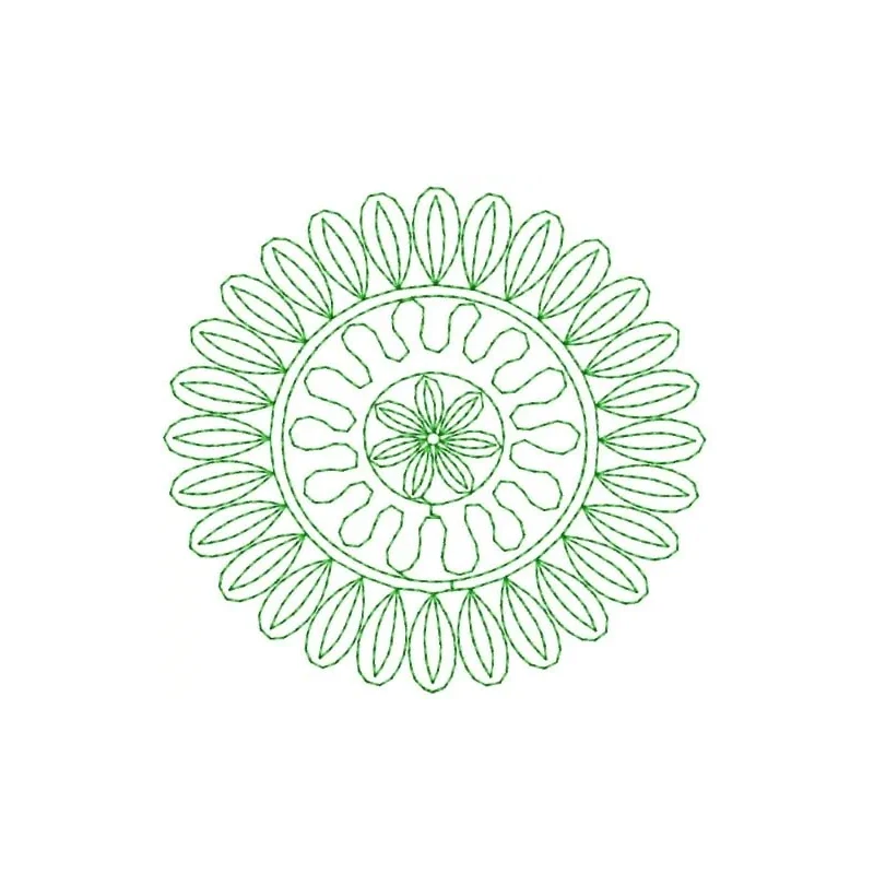 Lineart Circle Machine Embroidery Freebie