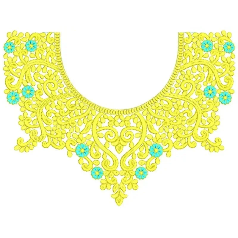 Indian Neckline Embroidery Design