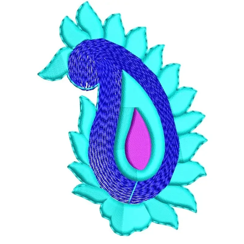 Indian Paisley Embroidery Design Freebie