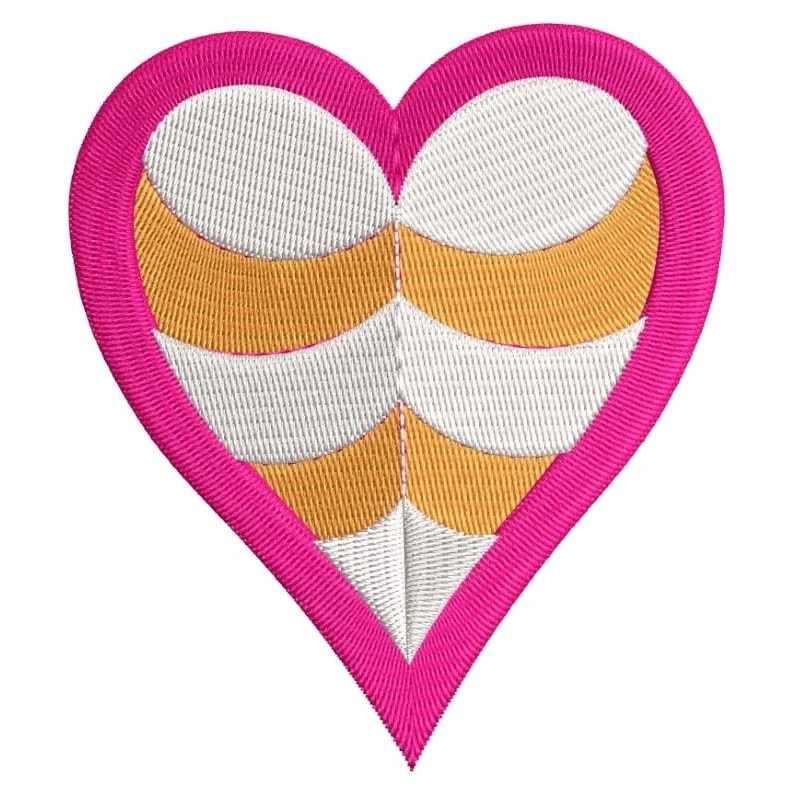 Colorful Heart Embroidery Design Freebie
