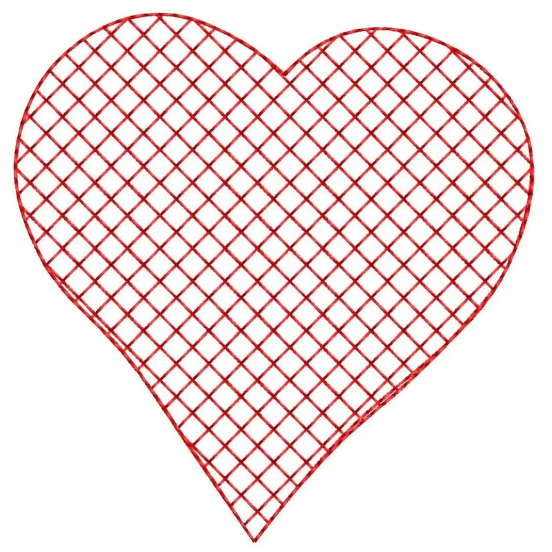 Motif Filled Heart Embroidery Design Freebie