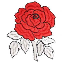 Red Rose Embroidery Freebie