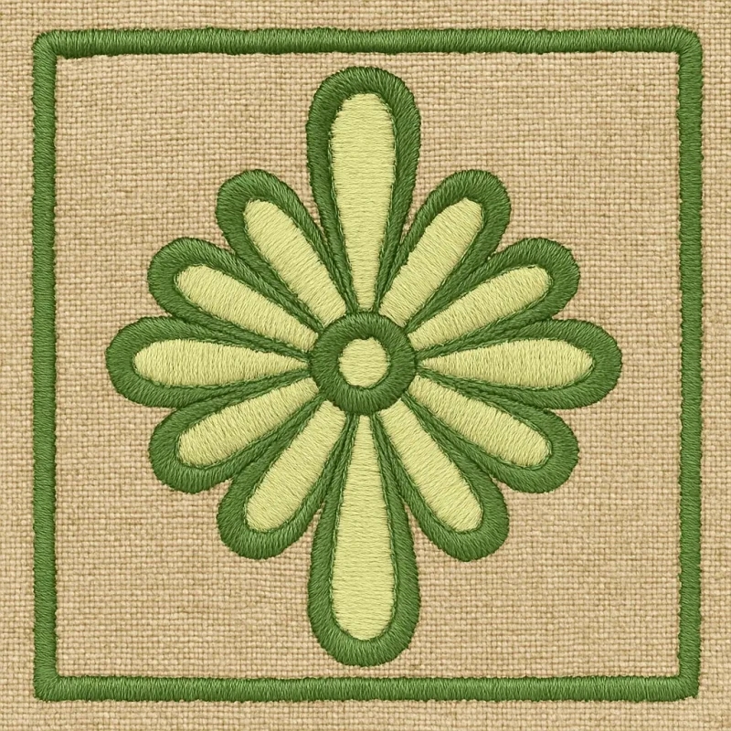 2x2 Indian Free Butta Floral Design