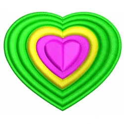 Colorful Heart Embroidery Freebie
