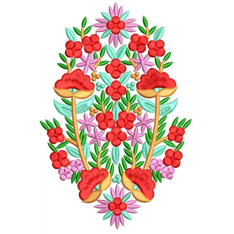 Floral Embroidery Design Freebie